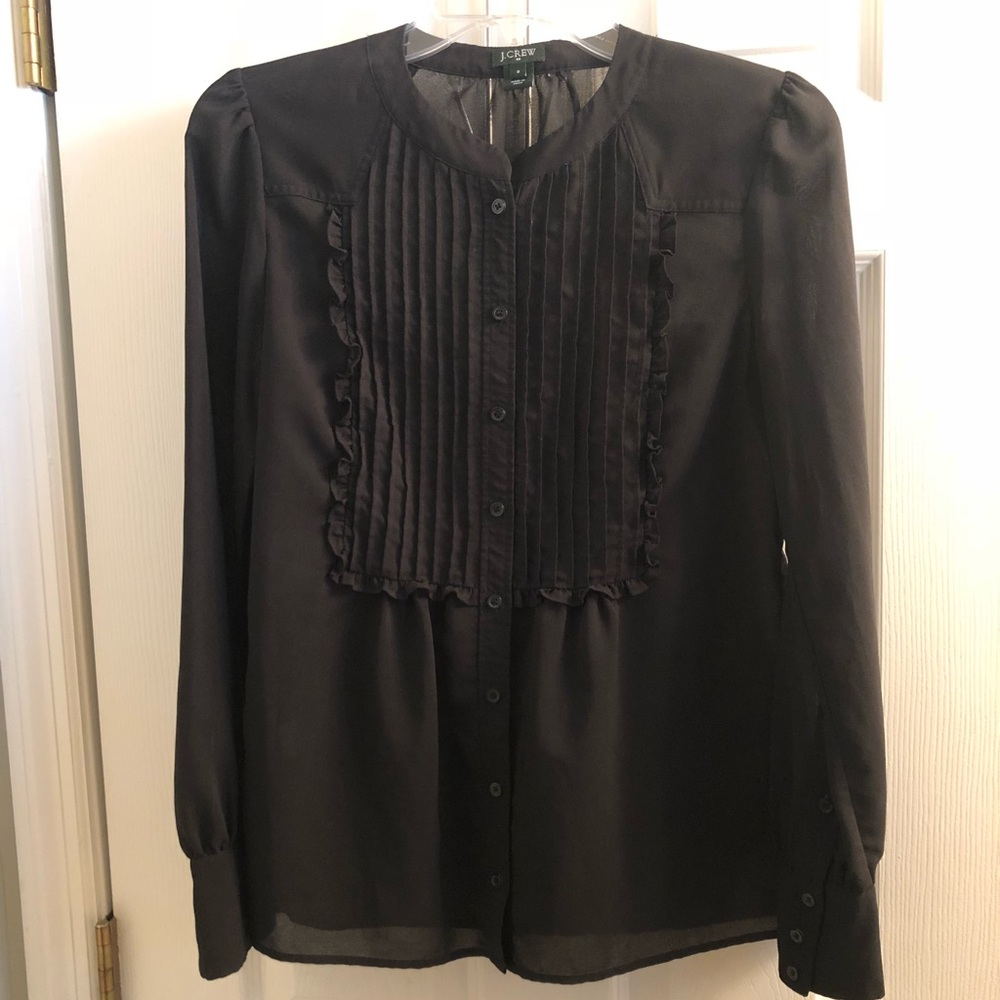 J.Crew Black Long Sleeve Dress Shirt